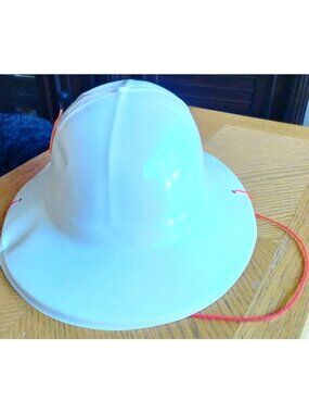 White Plastic Safari Hat Halloween Costume